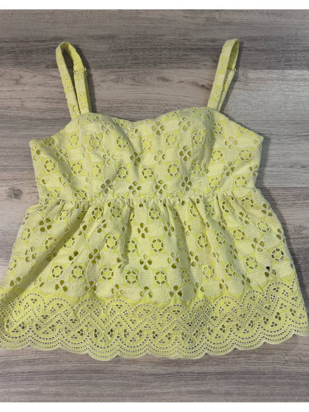 Lilly Pulitzer Lemon Eyelet Sleeveless Top